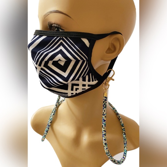 NEW Handmade AB Rhinestone FaceMask Holder Lanyard - Picture 13 of 16